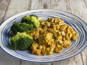 Curry Amarillo de Salmón y Brócoli
